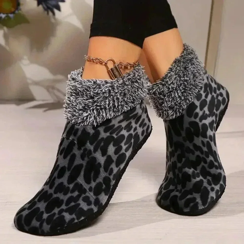 Leopard Print Floor Socks